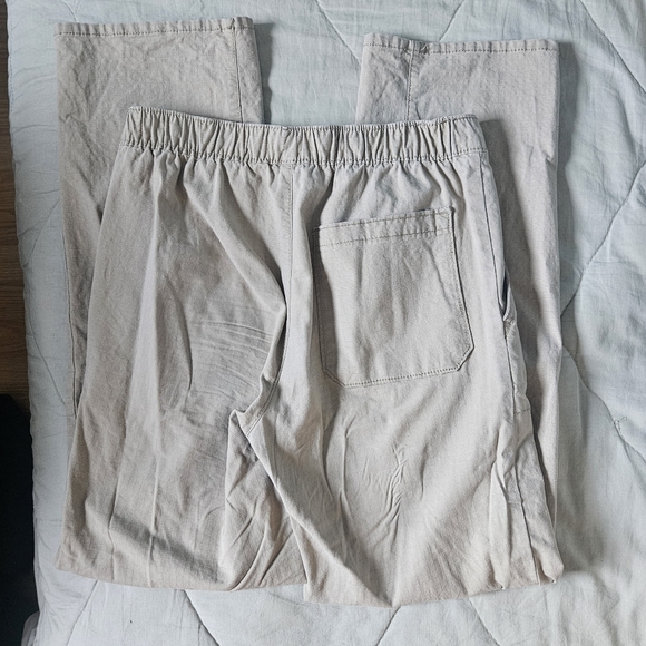OLD NAVY Boy's Straight Built in Flex Pants Khakis Beige Cotton Blend XL 14-16 - Picture 5 of 6